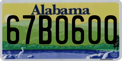 AL license plate 67BO600