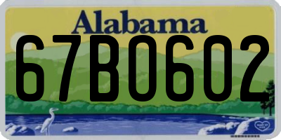 AL license plate 67BO602