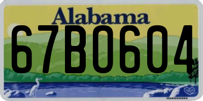 AL license plate 67BO604