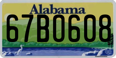 AL license plate 67BO608