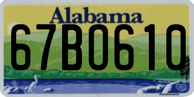 AL license plate 67BO610