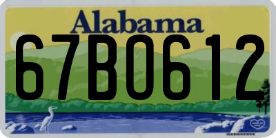 AL license plate 67BO612