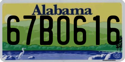 AL license plate 67BO616