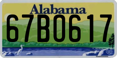 AL license plate 67BO617
