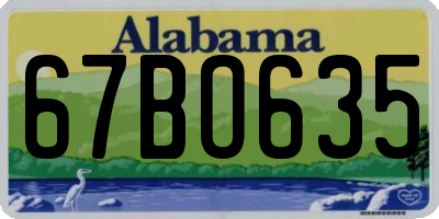 AL license plate 67BO635