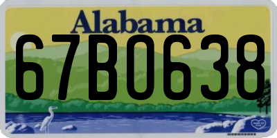 AL license plate 67BO638