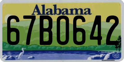AL license plate 67BO642