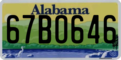 AL license plate 67BO646