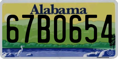 AL license plate 67BO654