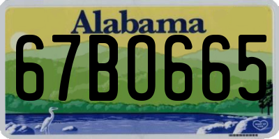 AL license plate 67BO665