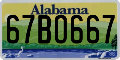 AL license plate 67BO667
