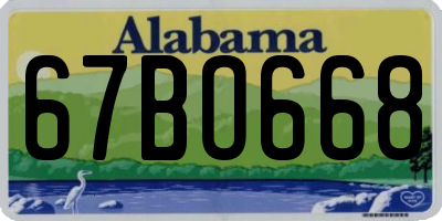 AL license plate 67BO668