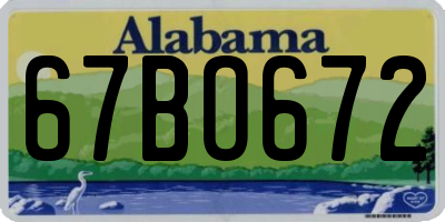 AL license plate 67BO672
