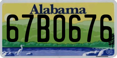 AL license plate 67BO676
