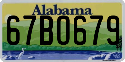 AL license plate 67BO679