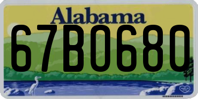 AL license plate 67BO680