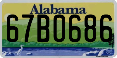 AL license plate 67BO686
