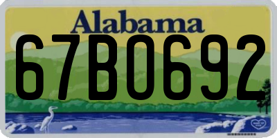 AL license plate 67BO692