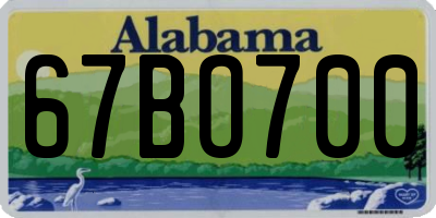 AL license plate 67BO700