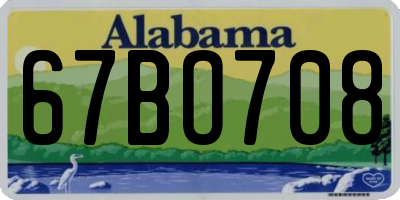AL license plate 67BO708