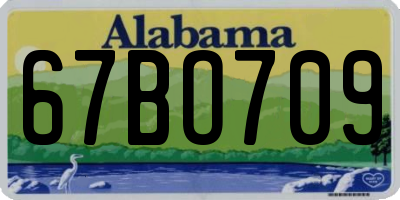 AL license plate 67BO709