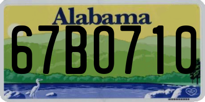 AL license plate 67BO710