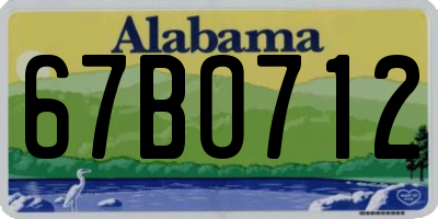 AL license plate 67BO712