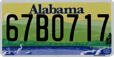 AL license plate 67BO717