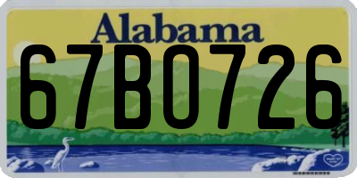 AL license plate 67BO726