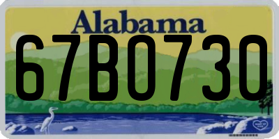 AL license plate 67BO730