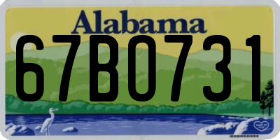 AL license plate 67BO731