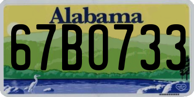 AL license plate 67BO733