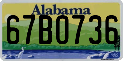 AL license plate 67BO736
