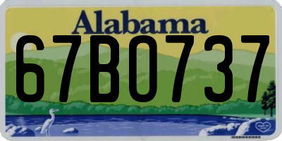 AL license plate 67BO737
