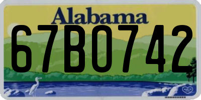 AL license plate 67BO742