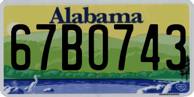 AL license plate 67BO743