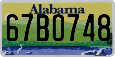 AL license plate 67BO748