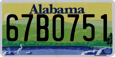 AL license plate 67BO751
