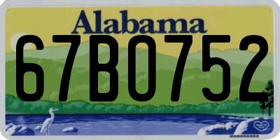 AL license plate 67BO752