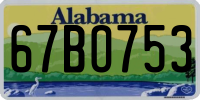 AL license plate 67BO753
