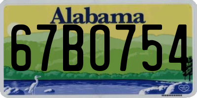 AL license plate 67BO754