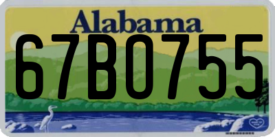 AL license plate 67BO755
