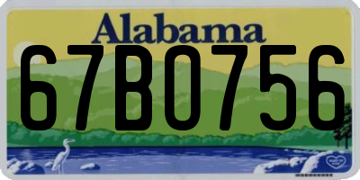 AL license plate 67BO756
