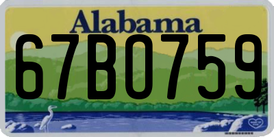 AL license plate 67BO759