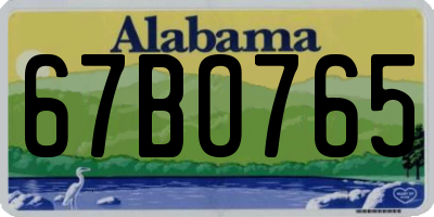 AL license plate 67BO765