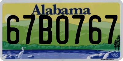 AL license plate 67BO767