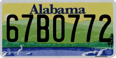 AL license plate 67BO772