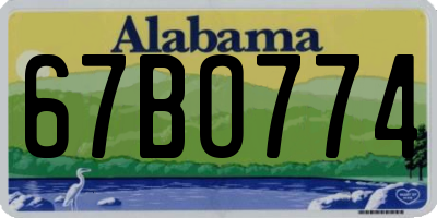 AL license plate 67BO774