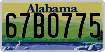 AL license plate 67BO775