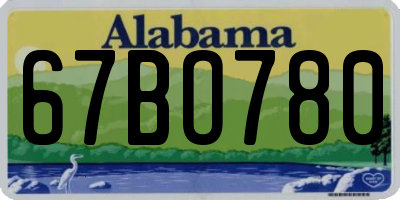 AL license plate 67BO780